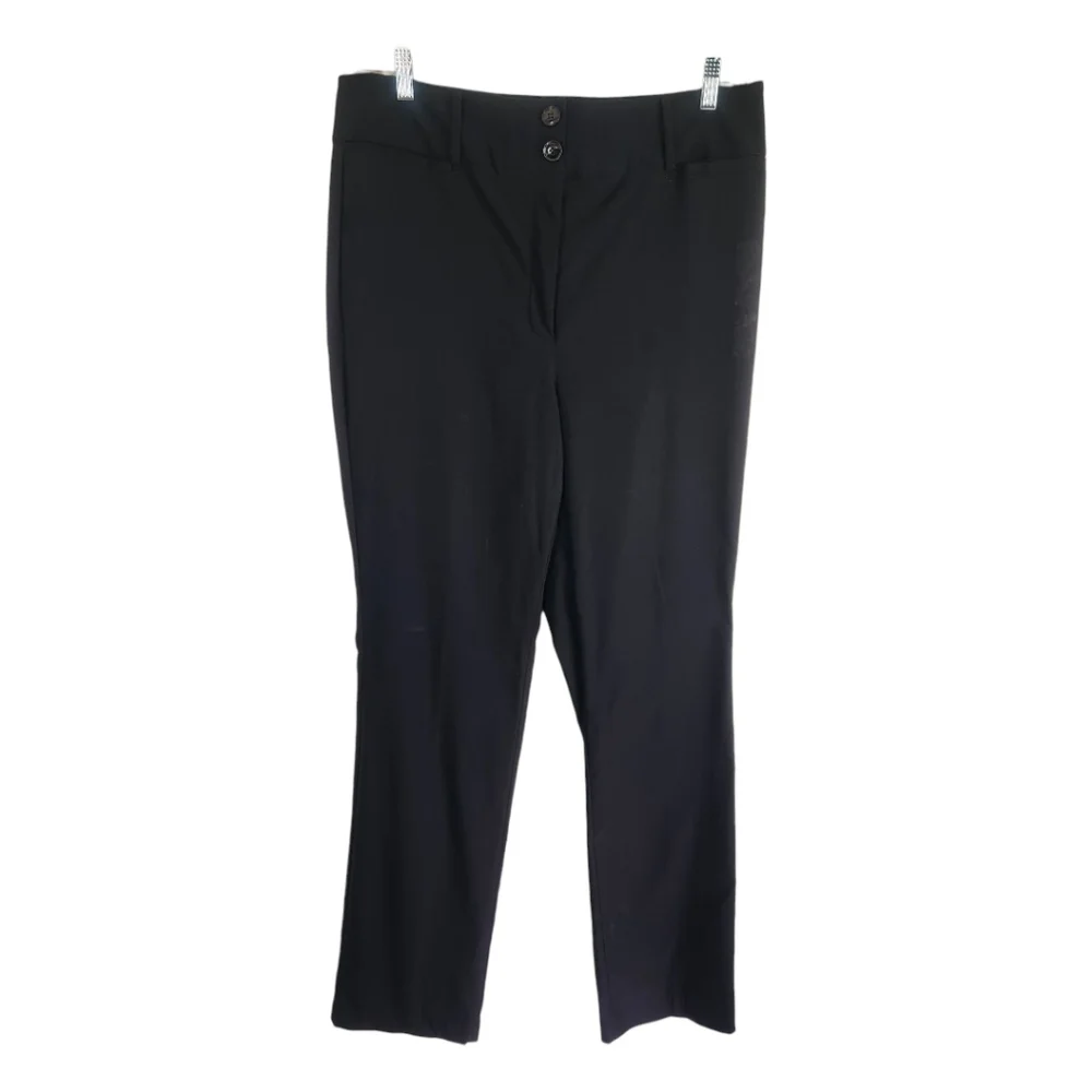 Lane Bryant 4-Season High Rise Straight Leg Pants Size 16 Black Career xl Stretc - Picture 2 of 7
